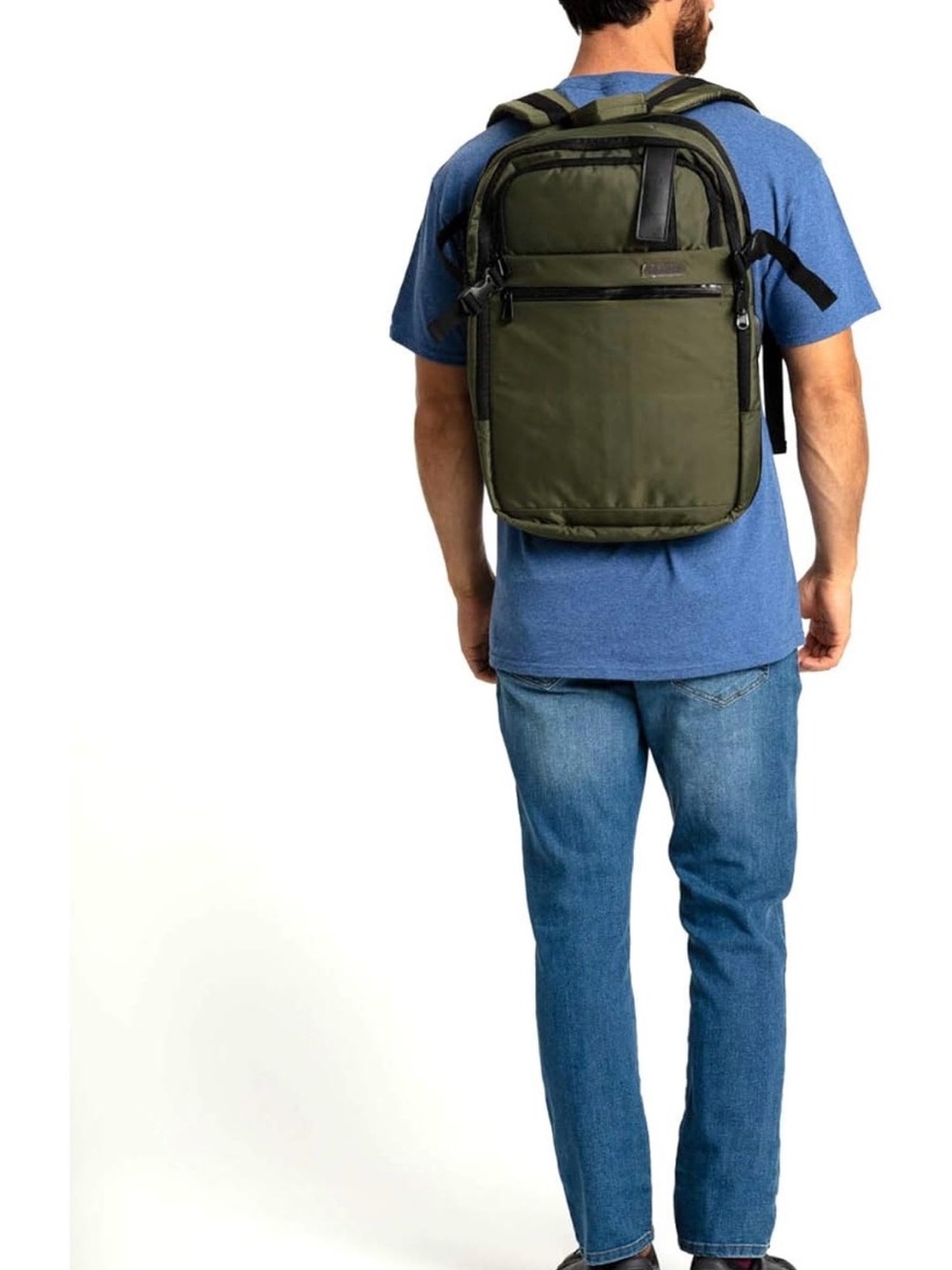 NWT Duchamp Forest Green Expandable Travel Backpack